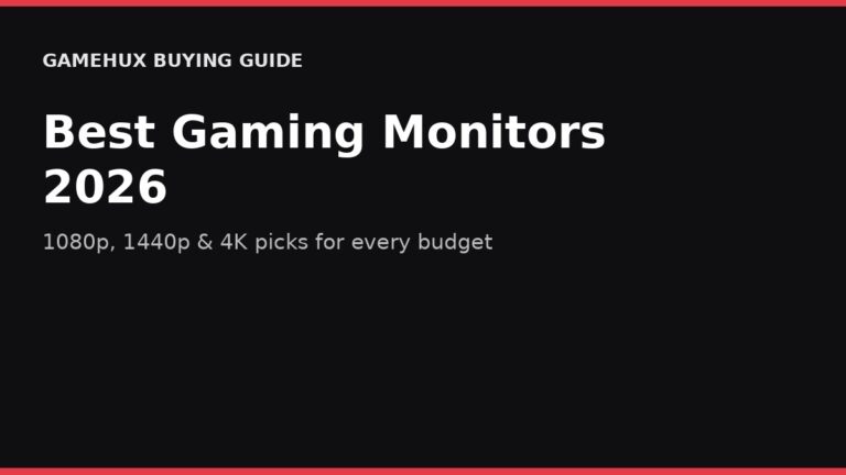 Best Gaming Monitor 2026: 1080p, 1440p & 4K Picks by Budget