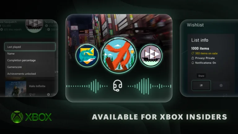 Official Xbox console update hero image for wishlists, saves and captures