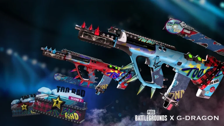 PUBG Mobile x G-DRAGON collaboration progressive AUG skin key art
