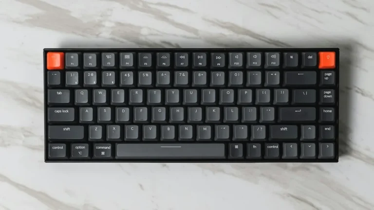 Black and orange mechanical gaming keyboard with backlit keys