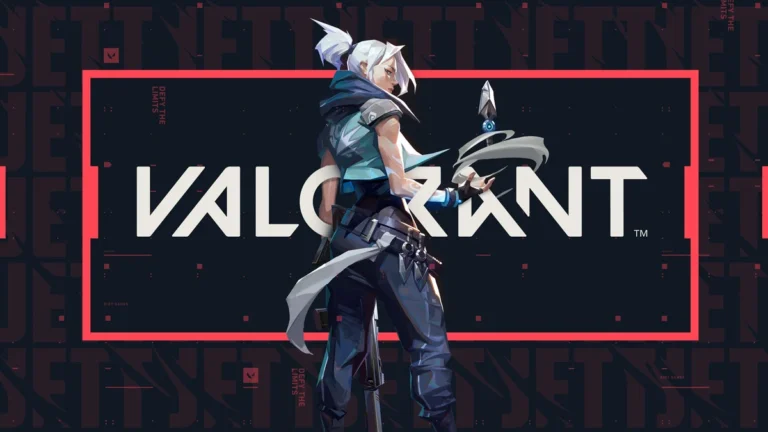 Official VALORANT character art featuring the agent roster, Riot Games