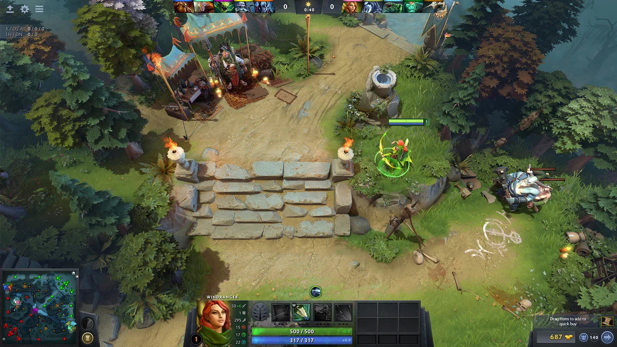 Official Dota 2 competitive gameplay screenshot