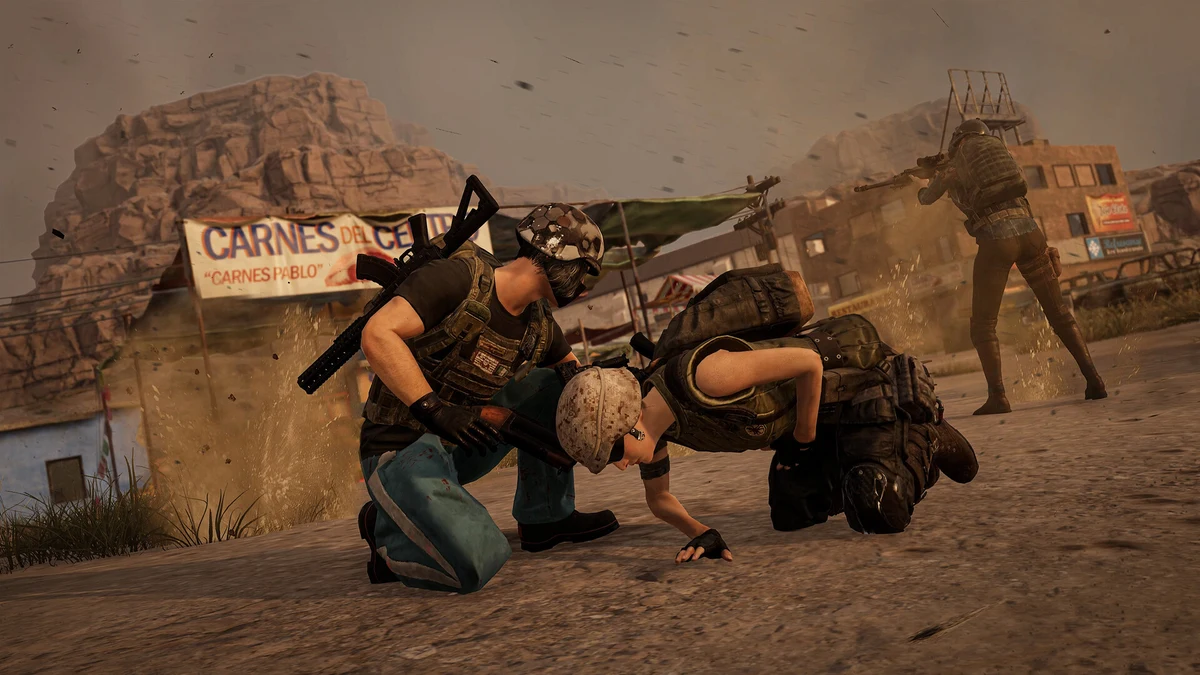 Official PUBG map landing screenshot