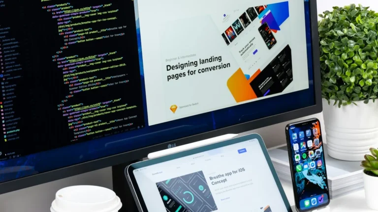 Web browser open on a laptop screen