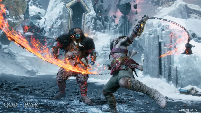 God of War Ragnarök Valkyrie boss fight screenshot