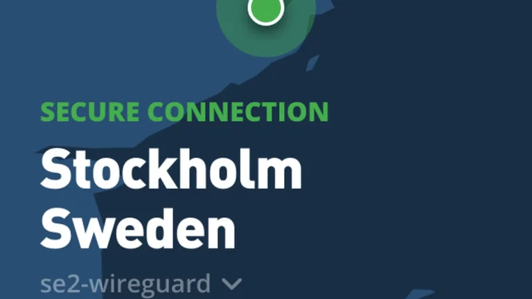 Mullvad VPN desktop client showing an active VPN connection used to test gaming ping