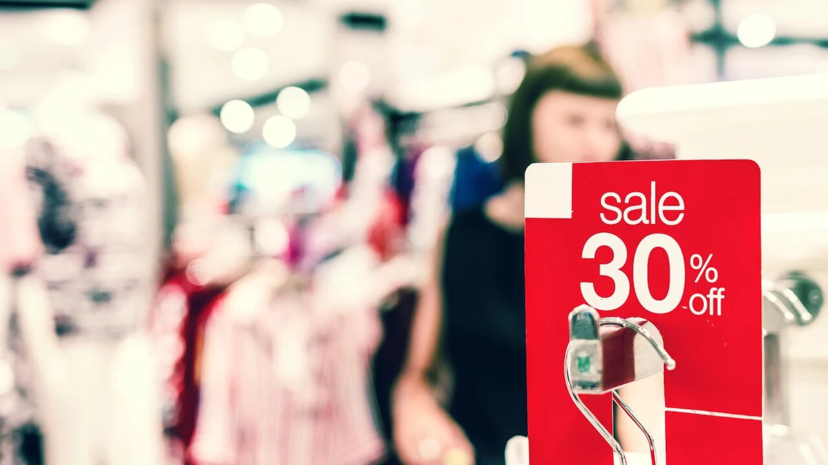 Discount sale tag sign representing software deals and price cuts