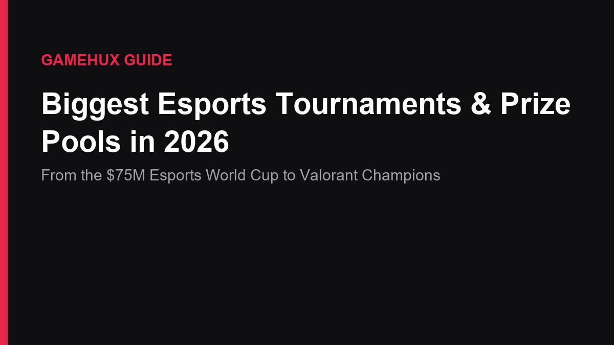 Biggest Esports Tournaments and Prize Pools in 2026